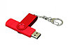 Флешка с поворотным механизмом, c дополнительным разъемом Micro USB, 16 Гб, красный, фото 3