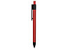Ручка металлическая soft-touch шариковая Haptic, красный/черный, фото 3