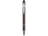 Ручка металлическая soft-touch шариковая со стилусом Sway, серый/серебристый, фото 2
