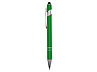 Ручка металлическая soft-touch шариковая со стилусом Sway, зеленый/серебристый, фото 3