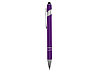Ручка металлическая soft-touch шариковая со стилусом Sway, фиолетовый/серебристый, фото 3