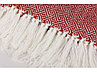 Плед акриловый Tassel с белой бахромой, красный, фото 2