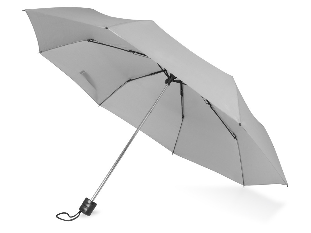 Зонт складной Columbus, механический, 3 сложения, с чехлом, серый - фото 1 - id-p87182065