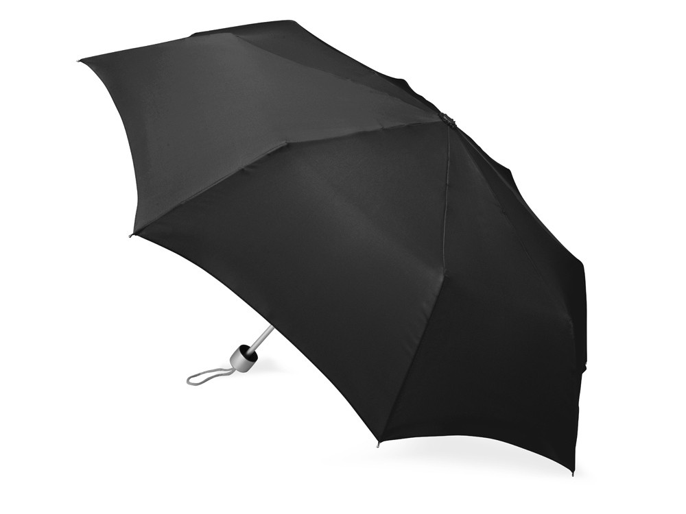 Зонт складной Tempe, механический, 3 сложения, с чехлом, черный - фото 2 - id-p87182069