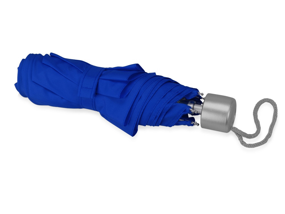 Зонт складной Tempe, механический, 3 сложения, с чехлом, синий - фото 4 - id-p87182072