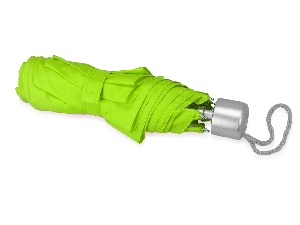 Зонт складной Tempe, механический, 3 сложения, с чехлом, зеленое яблоко - фото 3 - id-p87182073