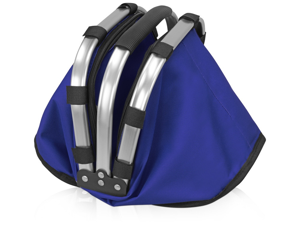 Изотермическая сумка-холодильник FROST складная с алюминиевой рамой, синий - фото 4 - id-p87182111