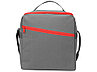 Изотермическая сумка-холодильник Classic c контрастной молнией, серый/красный, фото 4