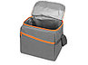 Изотермическая сумка-холодильник Classic c контрастной молнией, серый/оранжевый, фото 2