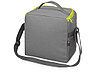 Изотермическая сумка-холодильник Classic c контрастной молнией, серый/зел яблоко, фото 3