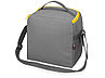 Изотермическая сумка-холодильник Classic c контрастной молнией, серый/желтый, фото 3