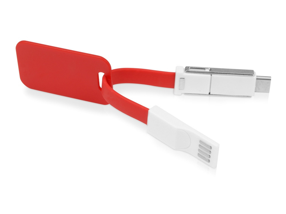 Зарядный кабель 3-в-1 Charge-it, красный - фото 3 - id-p87184105