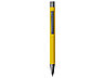 Ручка металлическая soft touch шариковая Tender, желтый/серый, фото 2