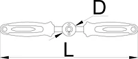 Рукоятка для развертки и метчиков - 1695.1/4BI UNIOR, фото 2