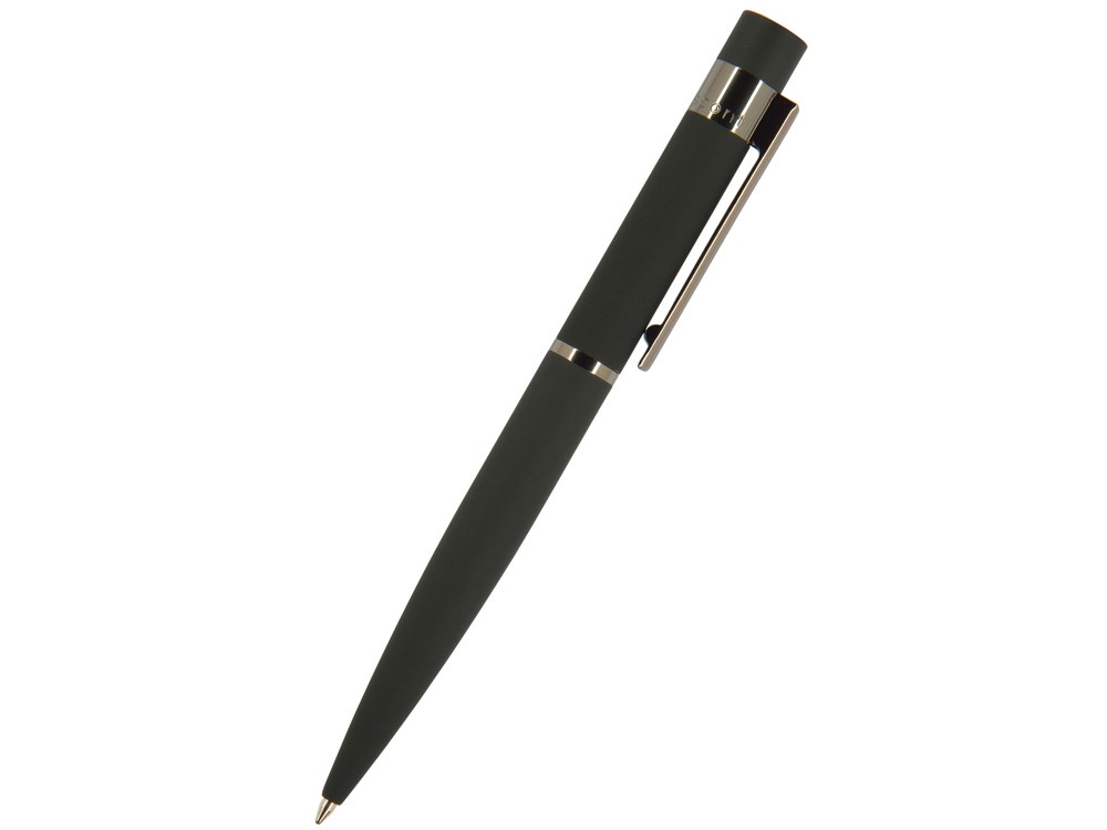 Ручка Verona шариковая автоматическая, черный металлический корпус 1.0 мм, синяя - фото 1 - id-p87184313
