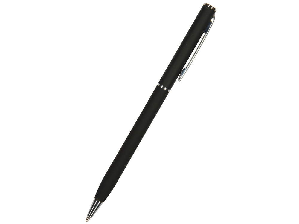 Ручка Palermo шариковая автоматическая, черный металлический корпус, 0,7 мм, синяя - фото 1 - id-p87184318