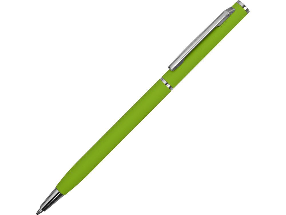 Ручка металлическая шариковая Атриум с покрытием софт-тач, зеленое яблоко - фото 1 - id-p87184363