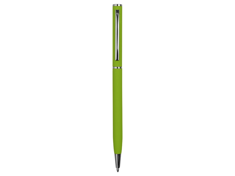Ручка металлическая шариковая Атриум с покрытием софт-тач, зеленое яблоко - фото 2 - id-p87184363