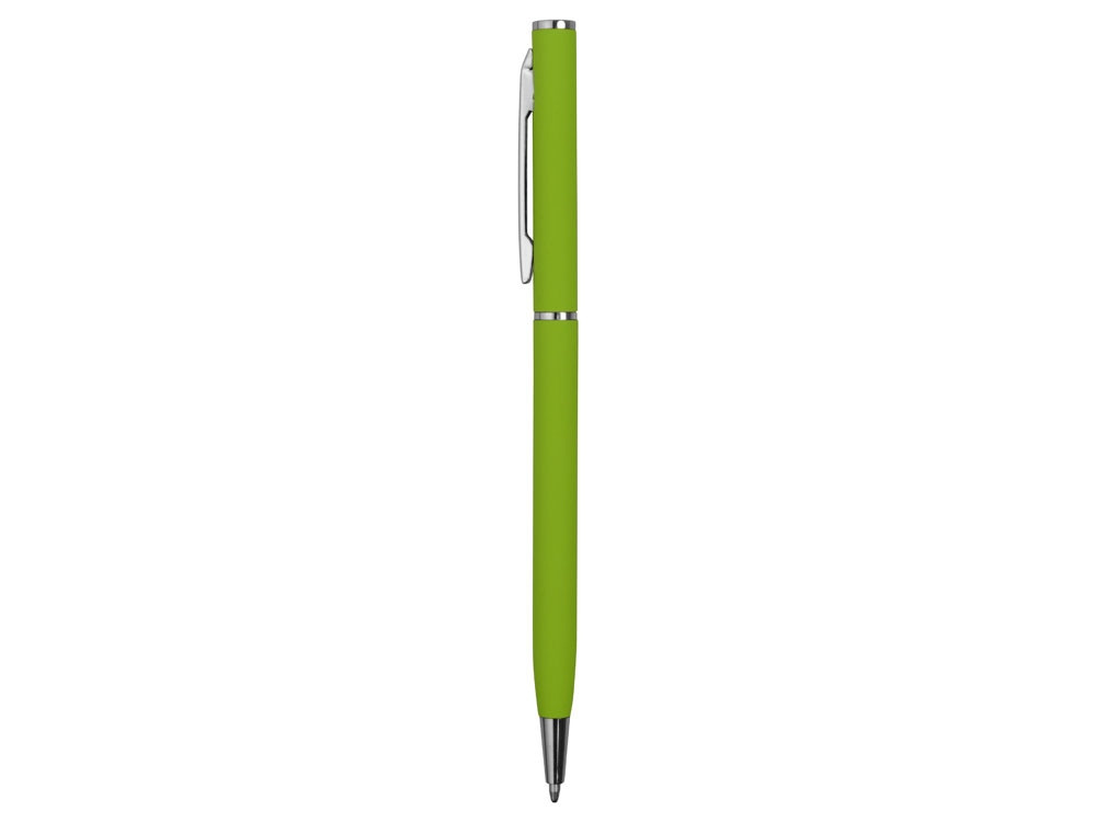 Ручка металлическая шариковая Атриум с покрытием софт-тач, зеленое яблоко - фото 3 - id-p87184363