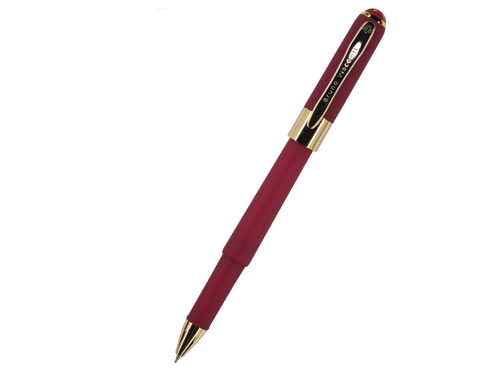 Ручка пластиковая шариковая Monaco, 0,5мм, синие чернила, бордовый - фото 1 - id-p87184473