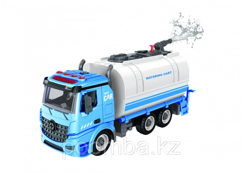 Водовоз-конструктор, фрикционный, свет, звук, вода, 1:12 Funky toys