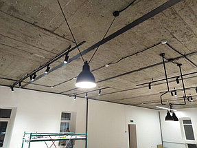 Освещение в кафе в стиле лофт 1