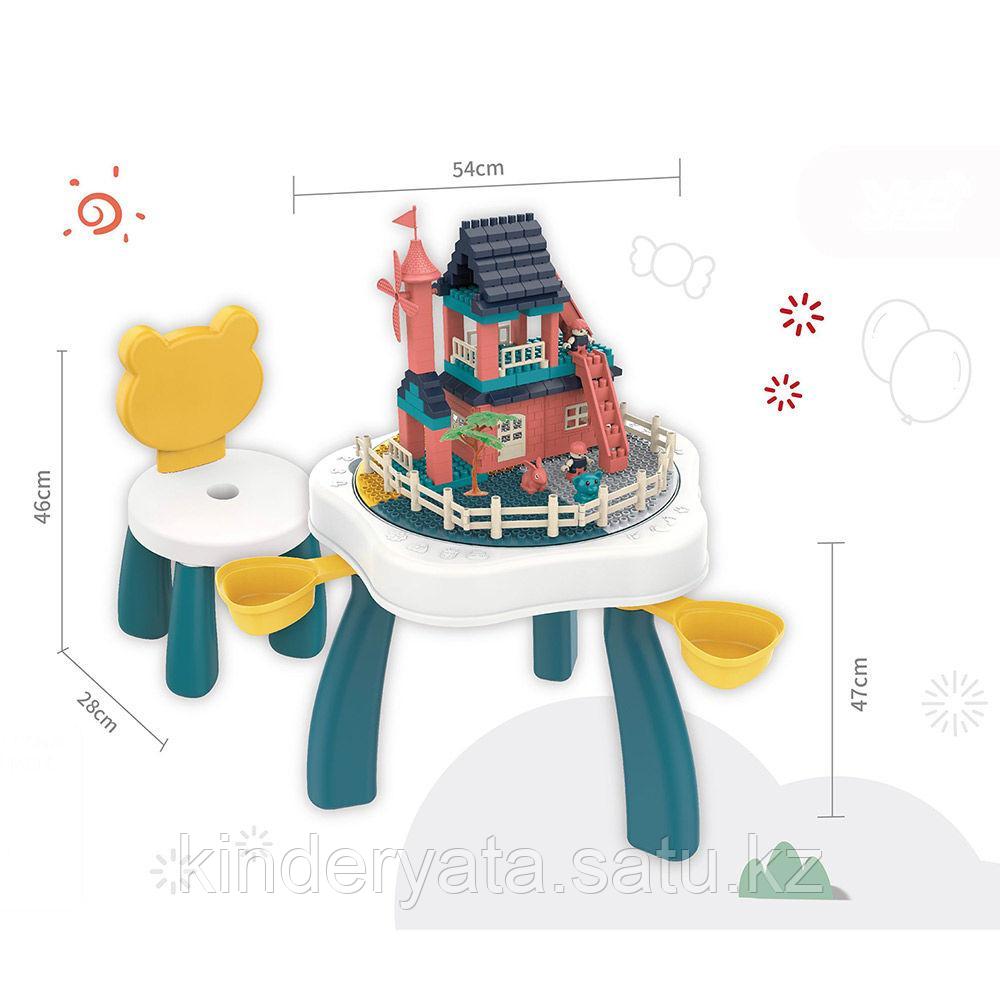 PITUSO Стол для игры с конструктором, в компл. с конструктором(160 эл.) +1 стул (47*54)(2