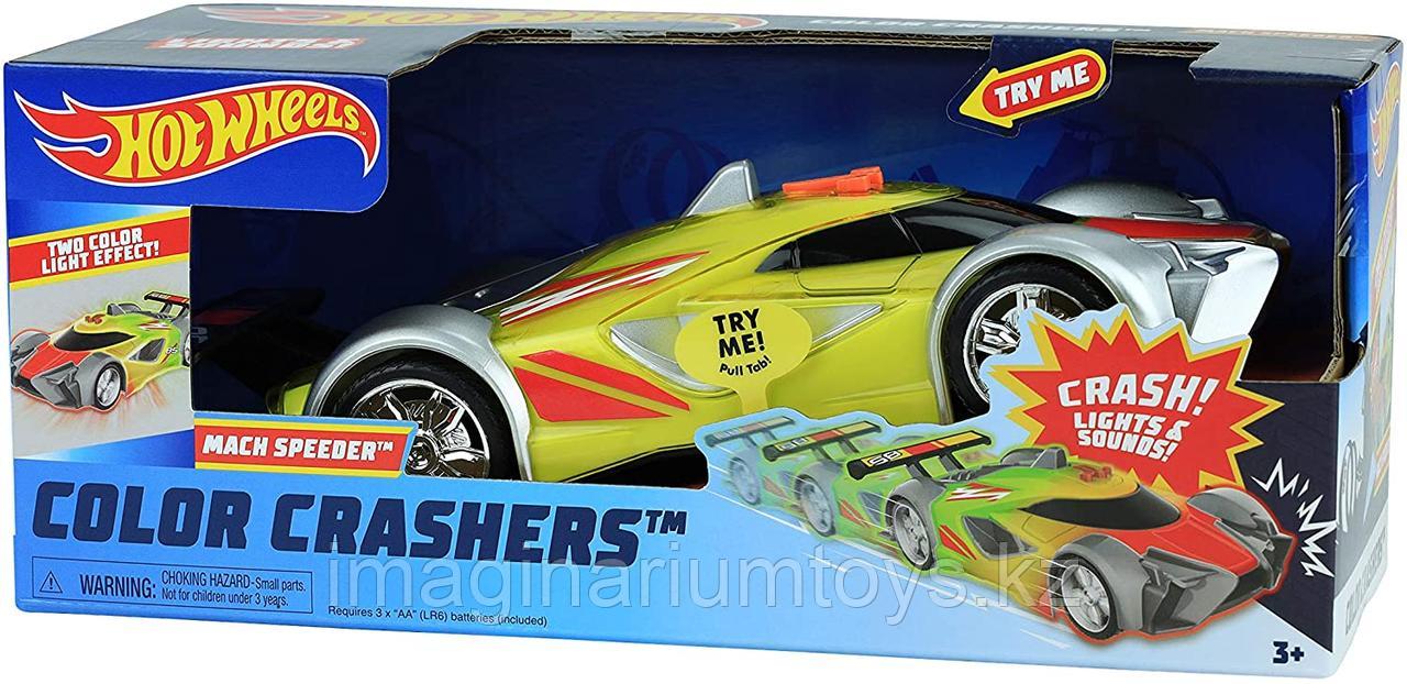 Машинка Hot Wheels меняющая свет Color Crashers Mach Speeder 22 см - фото 3 - id-p87228141