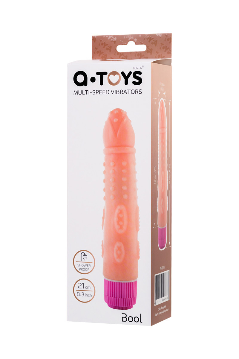 РЕАЛИСТИЧНЫЙ ВИБРАТОР TOYFA A-TOYS МУЛЬТИСКОРОСТНОЙ , PVC, РЕЖИМОВ ВИБРАЦИИ, 18 СМ