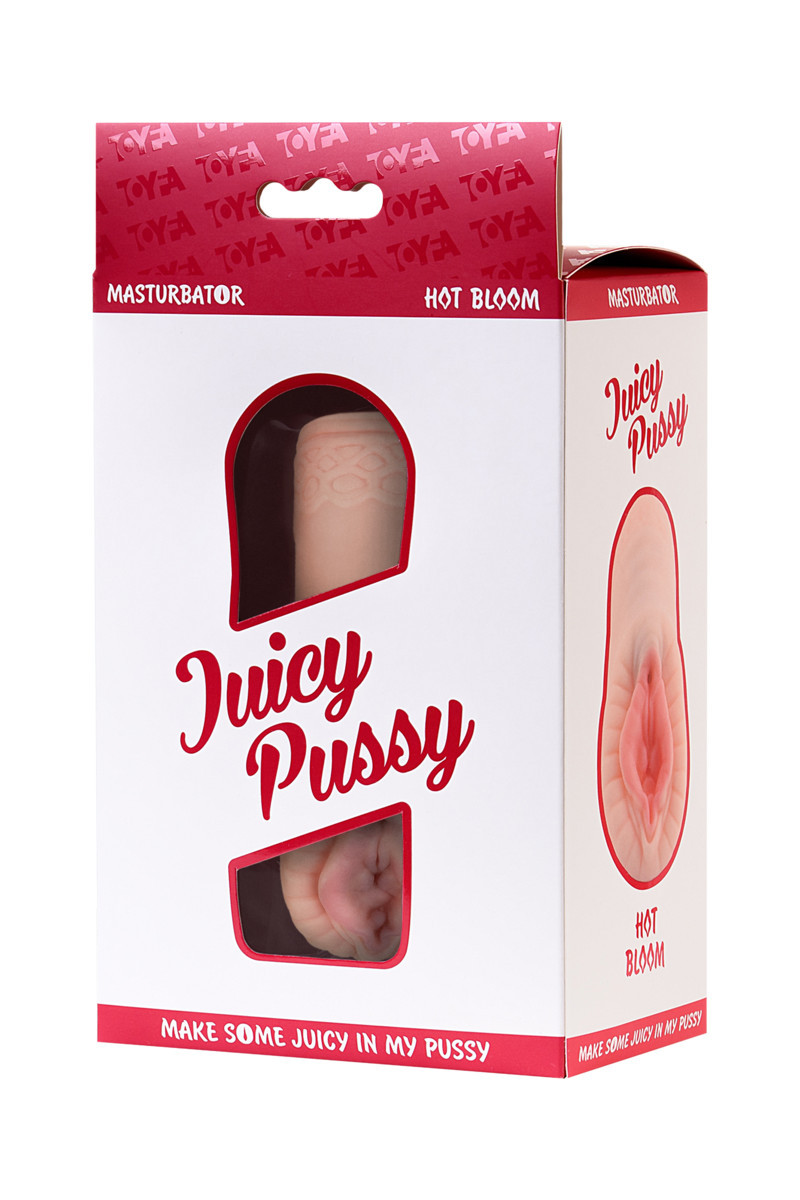 МАСТУРБАТОР РЕАЛИСТИЧНЫЙ TOYFA JUICY PUSSY HOT BLOOM, ВАГИНА, TPR, ТЕЛЕСНЫЙ, 15 СМ