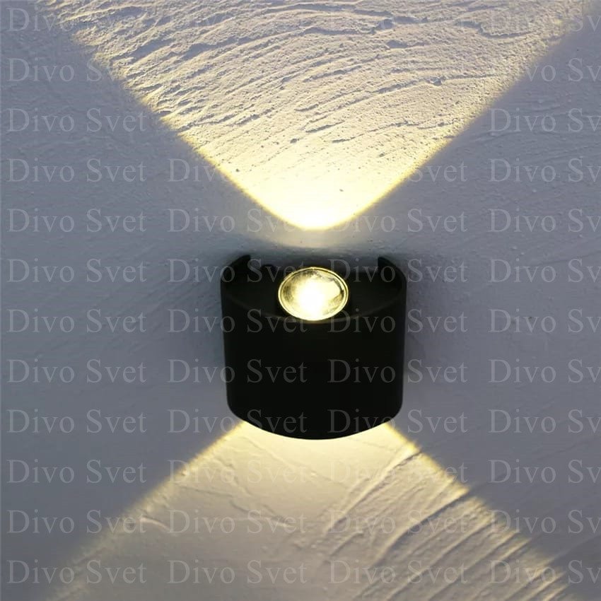 Led светильник "Линза 1*1" 2w, декоративный. Светодиодный архитектурный светильник 2w настенный, фасадный. - фото 2 - id-p66396919
