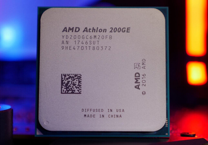 Процессор AMD Athlon 200GE, 3.2Gh(Max), AM4, 2C/4T, L2 1MB, L3 4MB, Radeon Vega 3 Graphics, 35W, OEM - фото 1 - id-p87197362