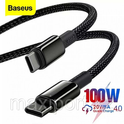 Type c 100watt кабель 1м Baseus в оплетке, фото 2