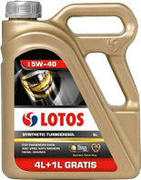 5W-40 Синтетическое LOTOS SYNTETIC TURBODIESEL Thermal Control CF 5W/40 (4Л)