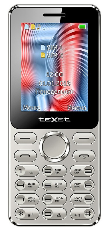 Мобильный телефон Texet TM-212 серый