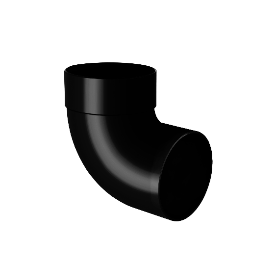Отвод трубы Одномуфтовый 67° Черный - фото 1 - id-p87253647