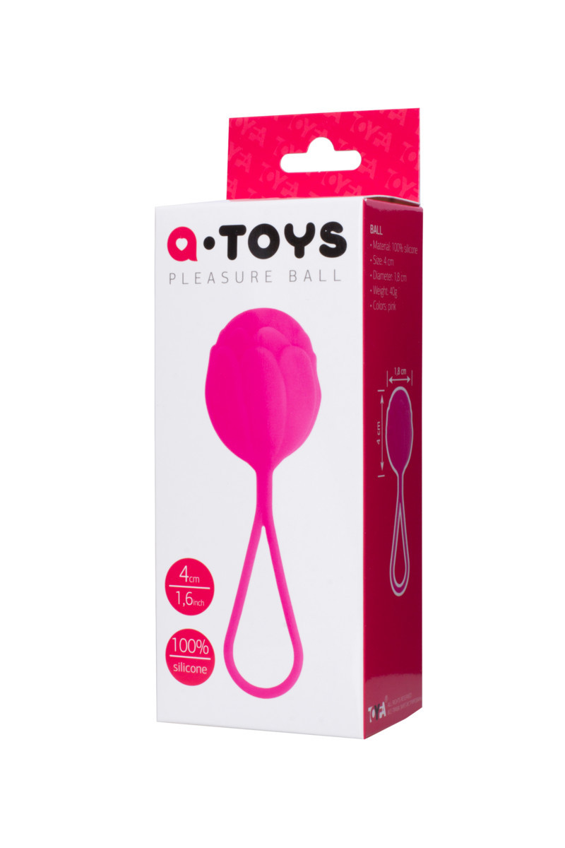 ВАГИНАЛЬНЫЕ ШАРИКИ TOYFA A-TOYS, СИЛИКОН, РОЗОВЫЙ, Ø 3,5 СМ