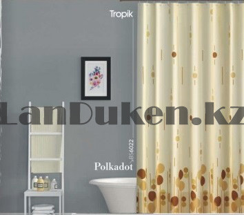 Водонепроницаемая шторка для ванной тканевая полиэстер Tropik 180x200 см с геометрическим рисунком