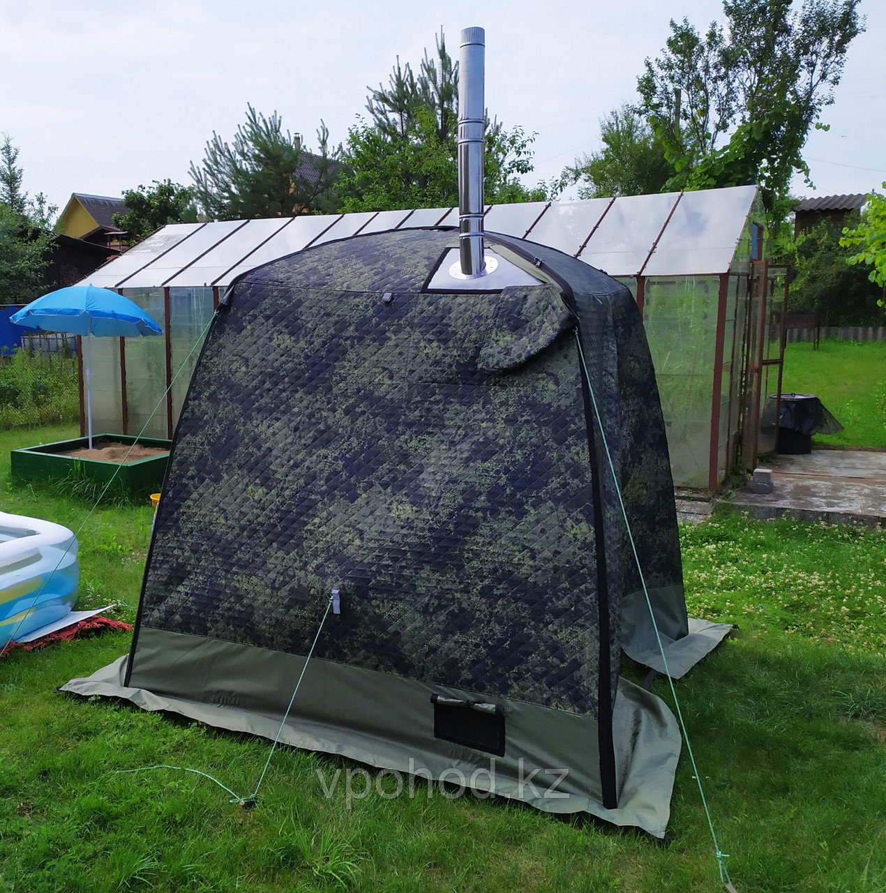 Мобильная баня/палатка "Морж" sky - фото 1 - id-p87261893
