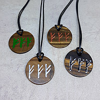 Амулет на деньги "3 феху" из тигрового глаза