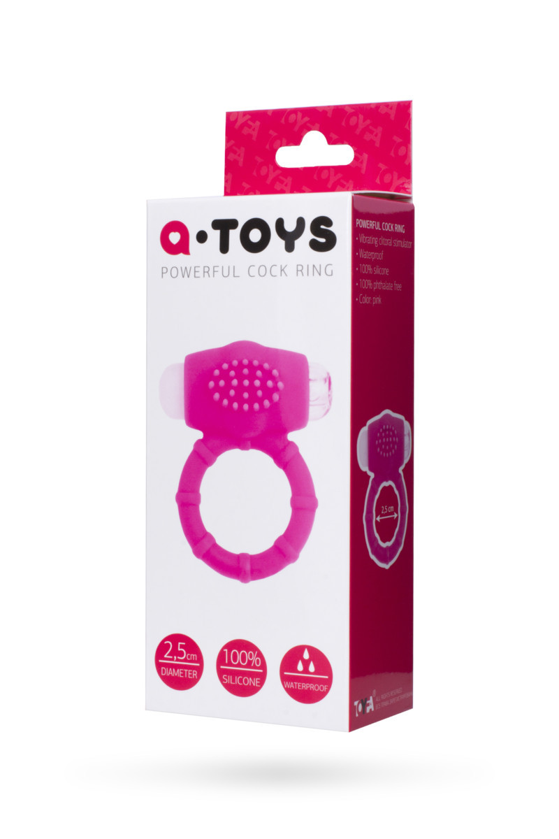 ЭРЕКЦИОННОЕ КОЛЬЦО НА ПЕНИС TOYFA A-TOYS , СИЛИКОН, РОЗОВЫЙ, Ø2,5 СМ