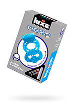 ВИБРОКОЛЬЦО LUXE VIBRO ДЬЯВОЛ В ДОСПЕХАХ + ПРЕЗЕРВАТИВ, 1 ШТ, 18 СМ