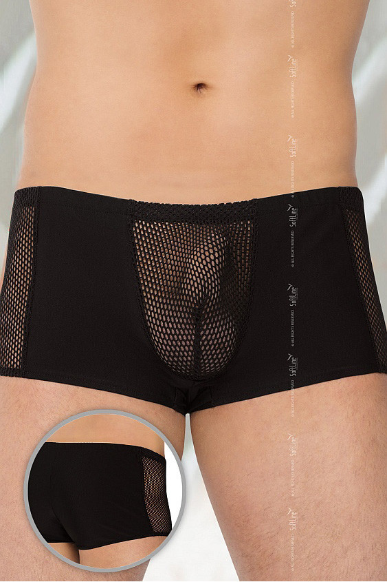 ШОРТЫ МУЖСКИЕ С СЕТКОЙ SOFTLINE COLLECTION, ЧЕРНЫЙ, M