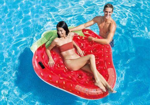 Плот-матрас надувной INTEX Sand & Summer для плавания (Красная клубника) - фото 6 - id-p87269252