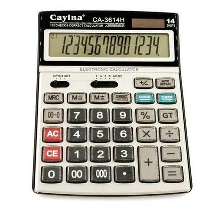 Калькулятор настольный офисный Cayina {14 разрядов, расчёт налога, 112 check & correct}, фото 2