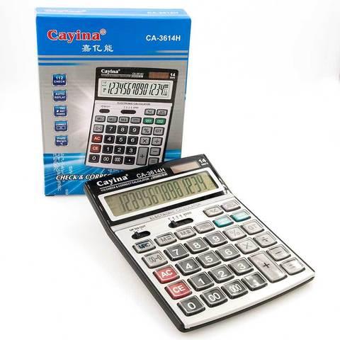 Калькулятор настольный офисный Cayina {14 разрядов, расчёт налога, 112 check & correct} - фото 2 - id-p87269258