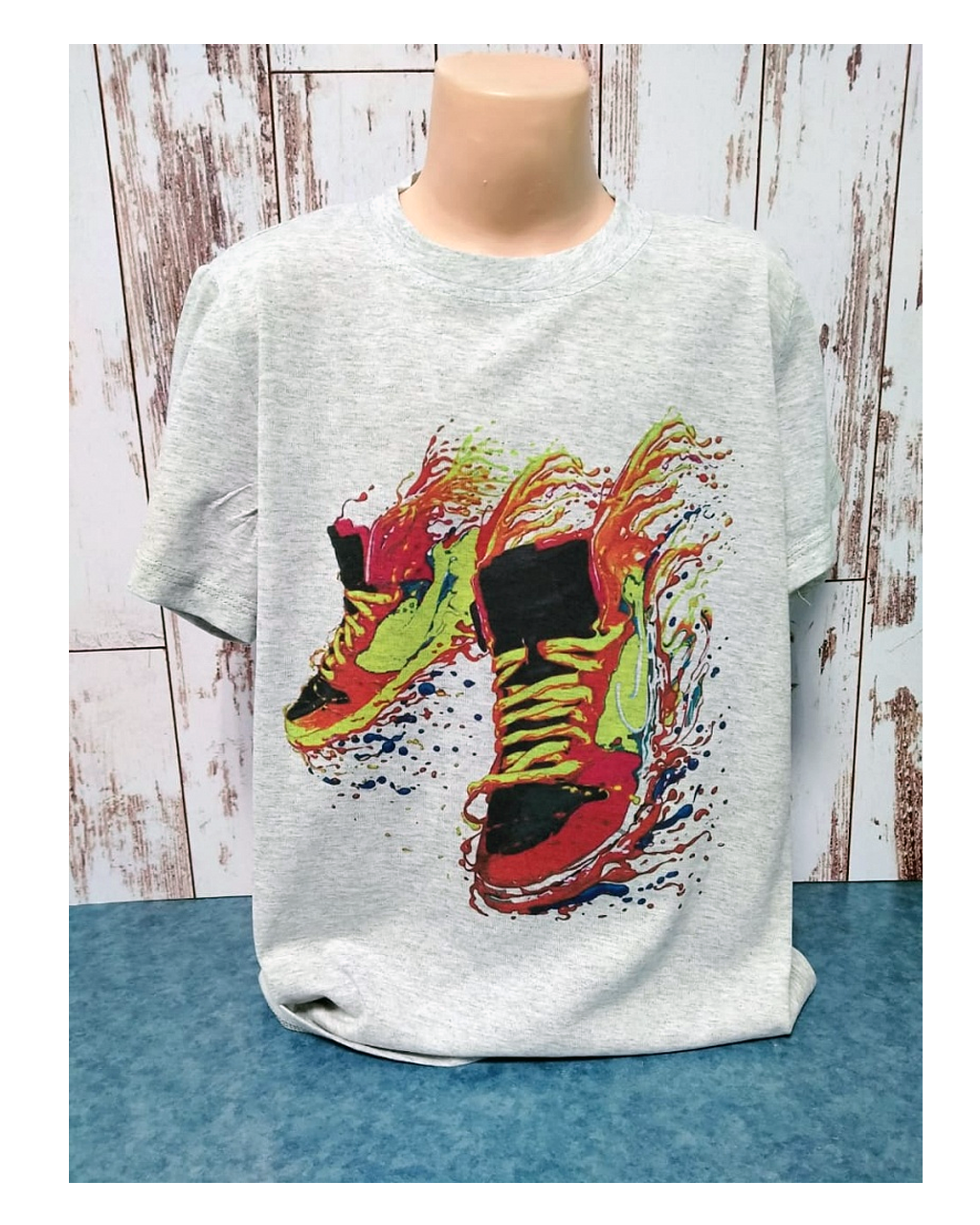 Футболка "Кроссовки", 38(4XS), 100%ХБ