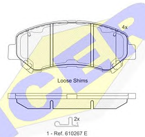Тормозные колодки GROSS-585(REMSA 1318.00)