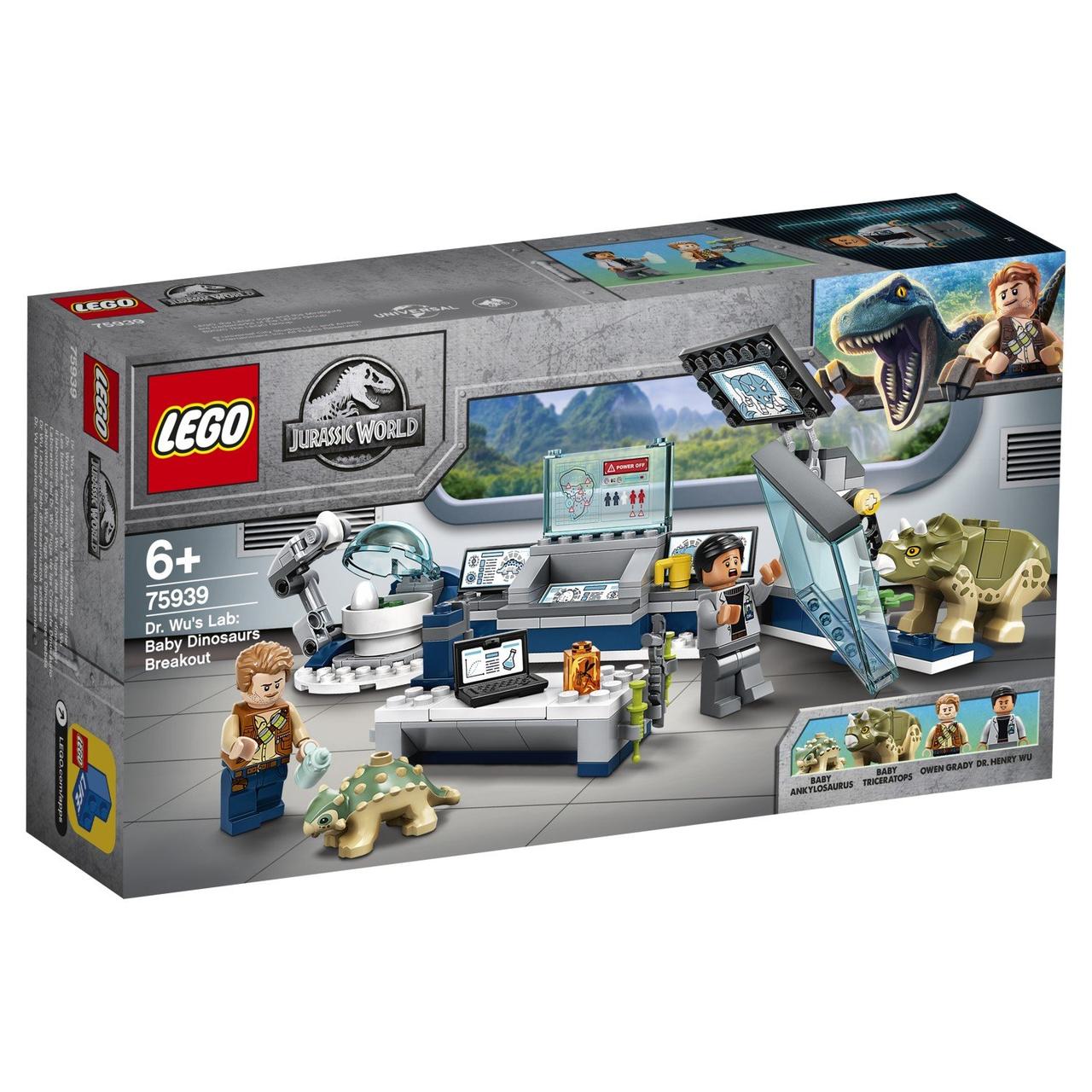 75939 Lego Jurassic World Лаборатория доктора Ву Побег детёнышей динозавра, Лего Мир Юрского периода