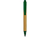 Ручка шариковая Borneo из бамбука, зеленый, черные чернила, фото 2